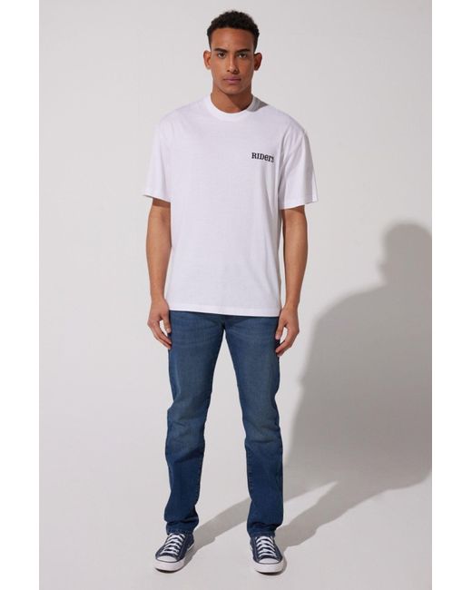 Lee Jeans Weißes T-Shirt Mit Rundhalsausschnitt Und Lockerer Passform, 100 Baumwolle Für Herren in White für Herren