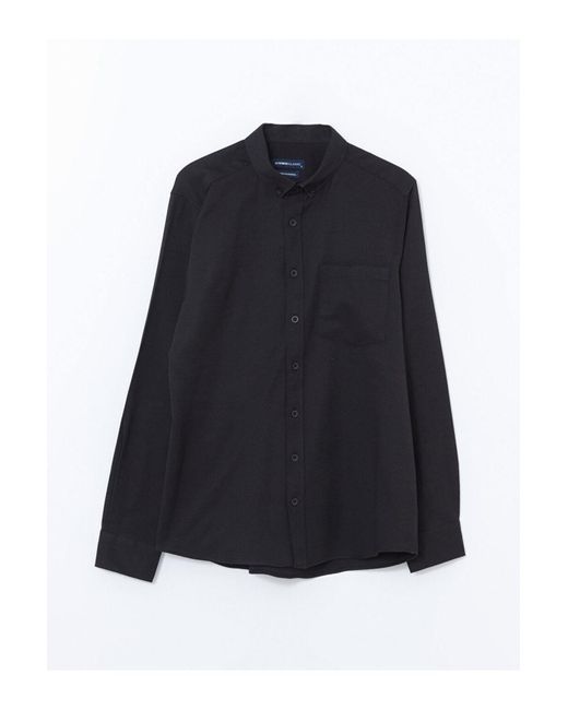 LC Waikiki Lcwaikiki Klassisches, Langärmliges Dobby-Hemd Im Regular Fit Für Herren in Blue für Herren