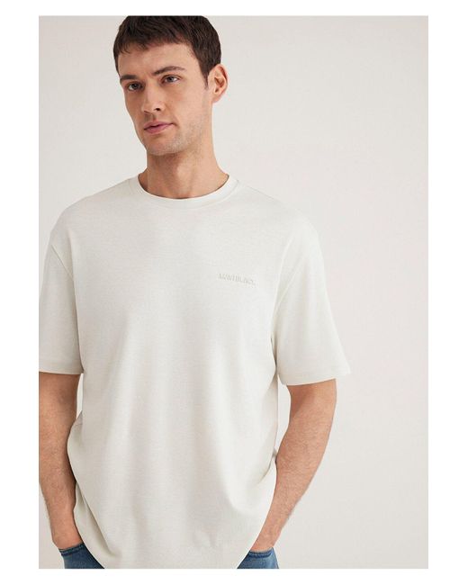 Mavi Schwarzes Ecru-T-Shirt Mit Lockerer Passform Lockere, Entspannte Passform -70142 Für Herren in White für Herren