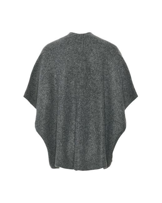 Pieces Gray Pcremma Oversize-Strick-Kapuzenpullover – Bc-Modell Für Damen