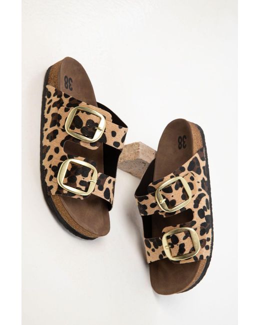 Soho Brown Leopard Hausschuhe Für Damen