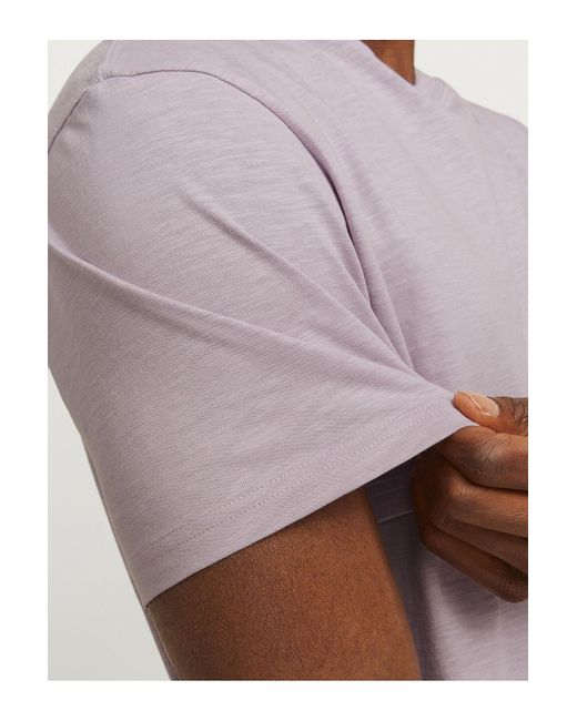Jack & Jones T-shirt mit rundhalsausschnitt und aufdruck in Purple für Herren