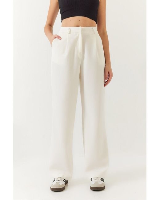 Bianco Lucci White Palazzo Hose 4000