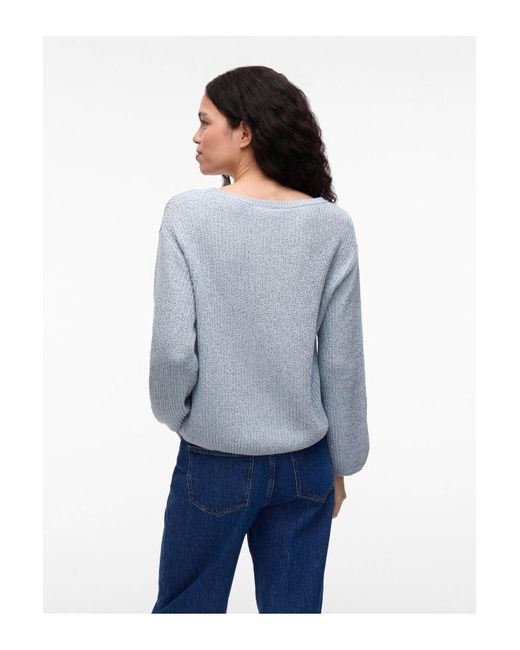 Vila Blue Strickpullover Visummi U-Boot-Ausschnitt Für Damen