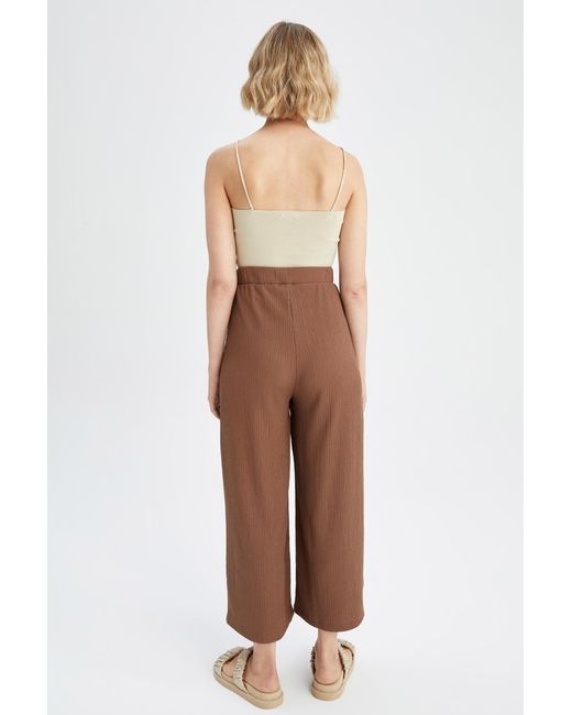 Defacto White Basic-Capri-Hose Für Damen