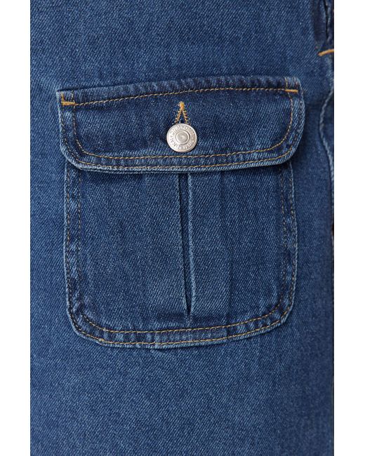 Trendyol Blue Heller mini-jeansrock mit taschen