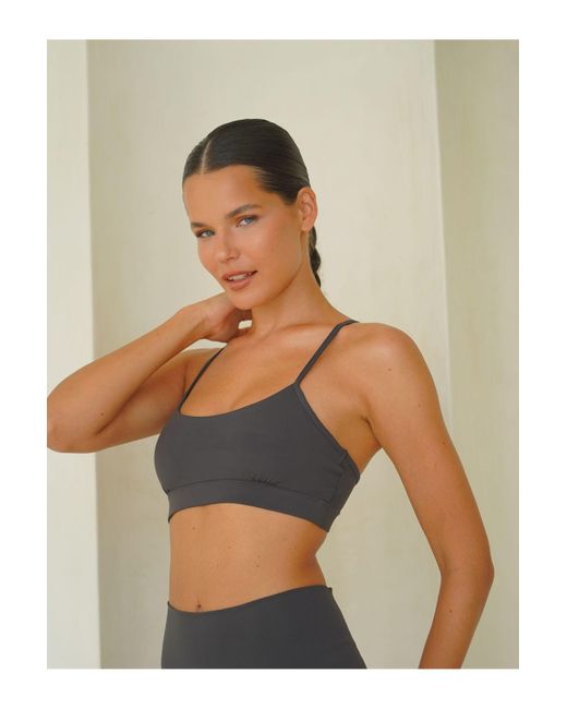 MAİ COLLECTİON Black Faltenbedecktes Sport-Crop