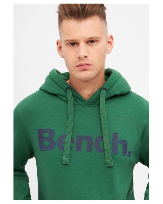 Bench Pullover kapuzensweatshirt skinner mit markenprint in Green für Herren