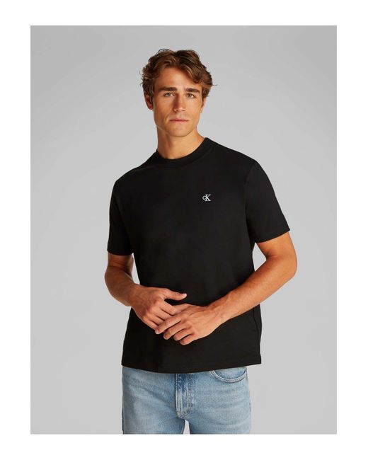 Calvin Klein Serif Font Graphic Tee (Gx9688) Schuhe Für Herren in Black für Herren