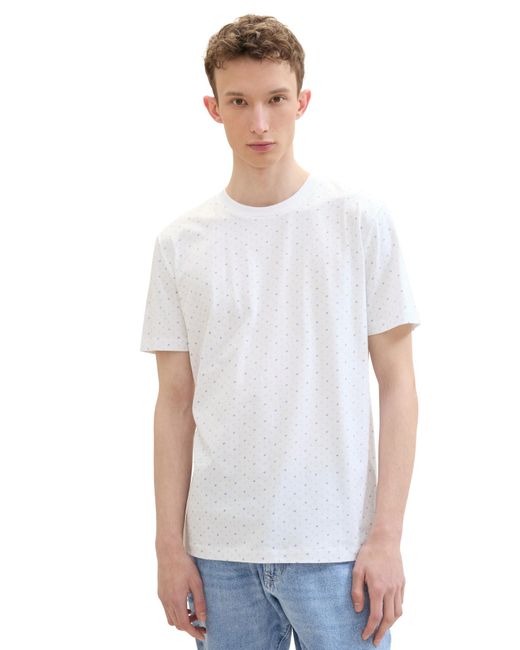 Tom Tailor T-shirt mit allover-print in White für Herren