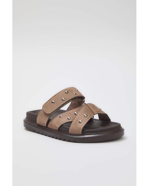Trendyol Brown Nerz Wildleder Trok Stone Hausschuhe Für Damen