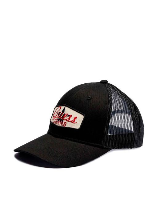 Guess Black Trucker-Cap Mit Patch