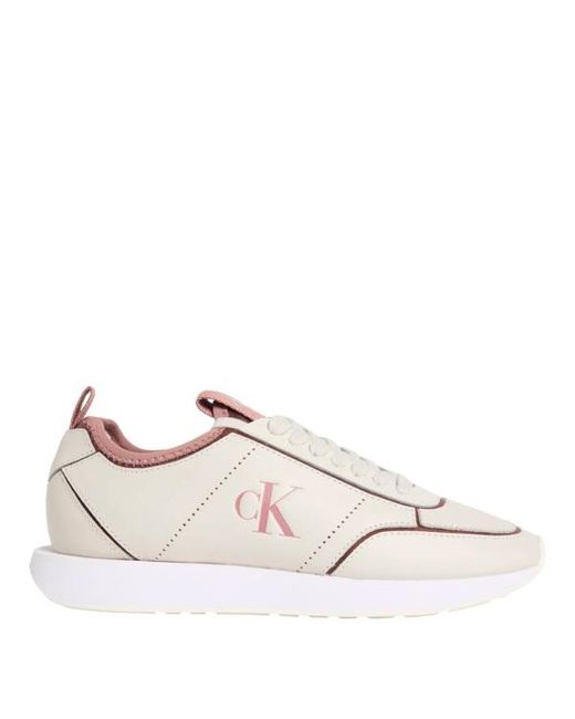 Calvin Klein Natural Retro Runner Sock Patch Schuh