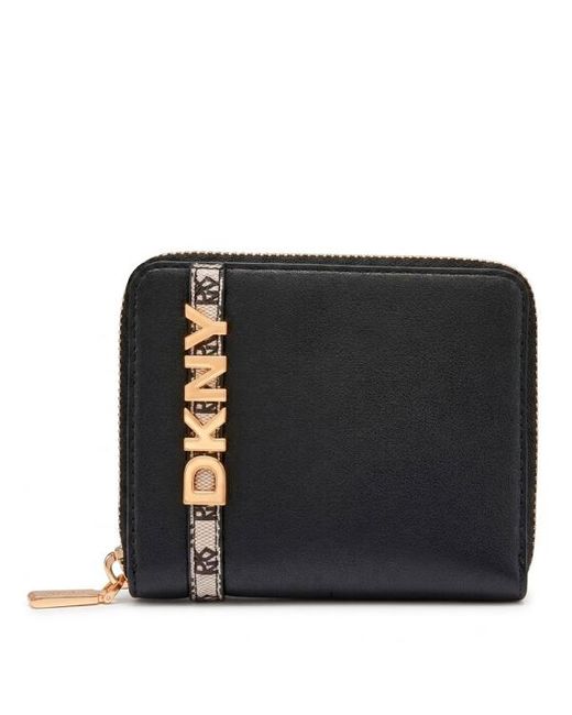 DKNY Black Sm Zip Around Geldbörse