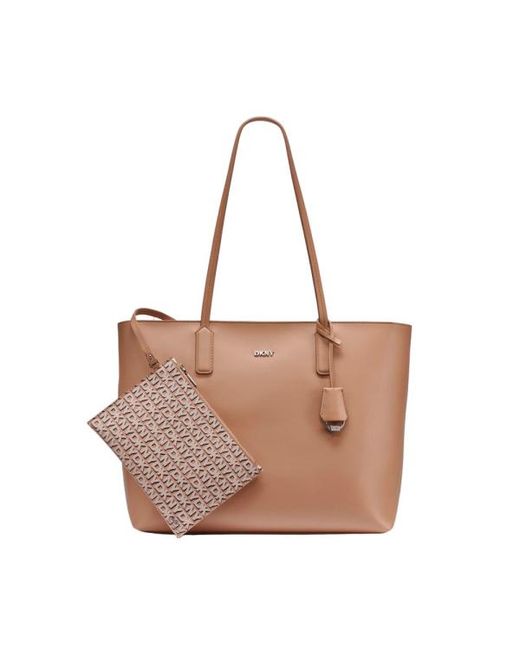 Borsa Tote Saige di DKNY in Brown