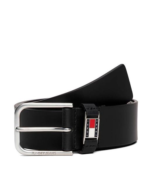 Tommy Hilfiger Gürtel Mit Scanton-Logo Und Quadratischer Schnalle in Black für Herren