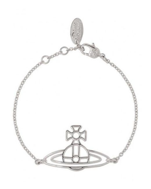 Vivienne Westwood Thin Lines Flat Orb Bracelet in White | Lyst