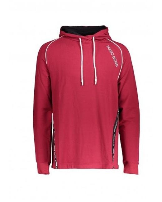 Hugo Boss Athleisure Salbo 50387162 605 Crew Neck Mens Sweatshirt Red Top