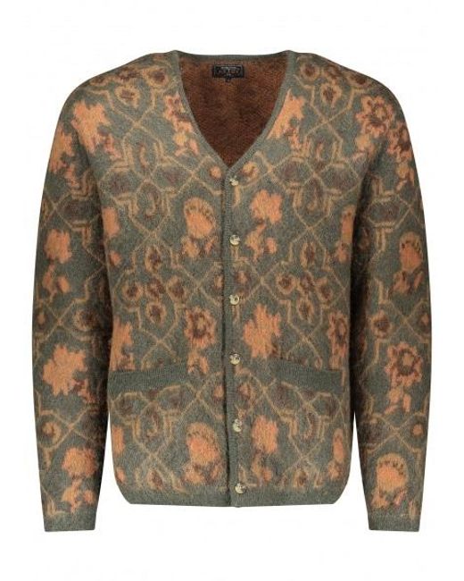 Beams Plus Mohair Cardigan in Brown for Men | Lyst