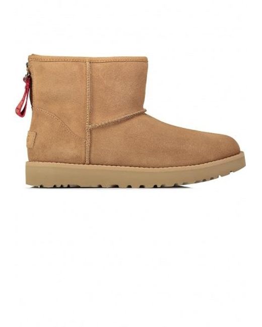 UGG Classic Mini Logo Zip Boots in Chestnut (Brown) | Lyst