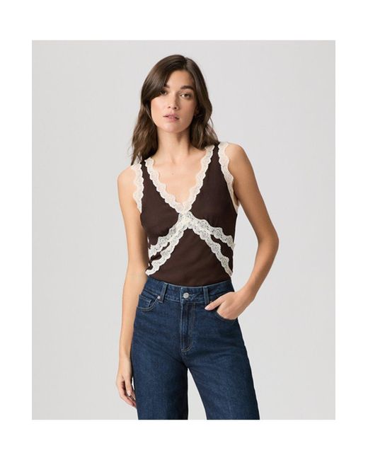 PAIGE Blue Terezia Top