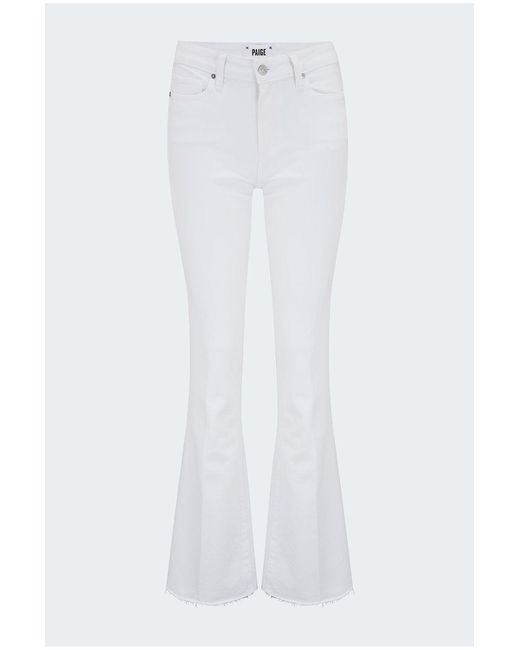 PAIGE White High Rise Laurel Canyon Bootcut Jean