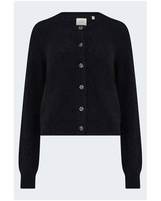 Doen Black Petra Crystal Cardigan
