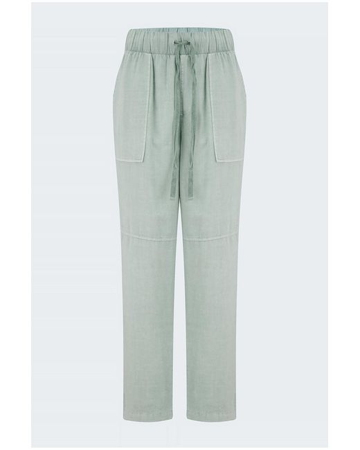 Bella Dahl Green Utility Tie Waist Trouser