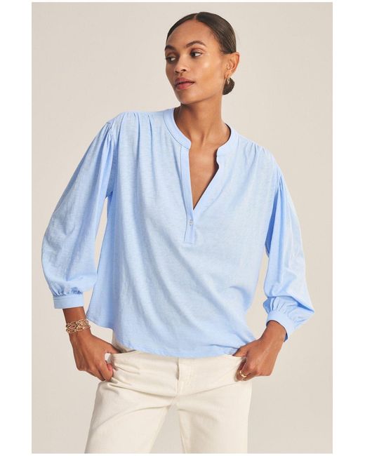 Velvet By Graham & Spencer Blue Knox Top
