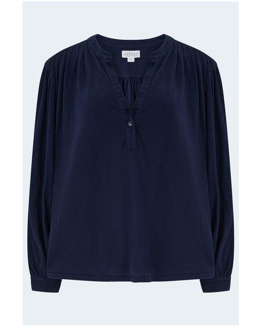 Velvet By Graham & Spencer Blue Knox Top