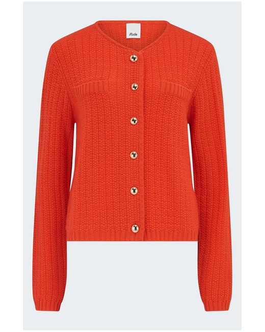 Allude Red Button Cardigan