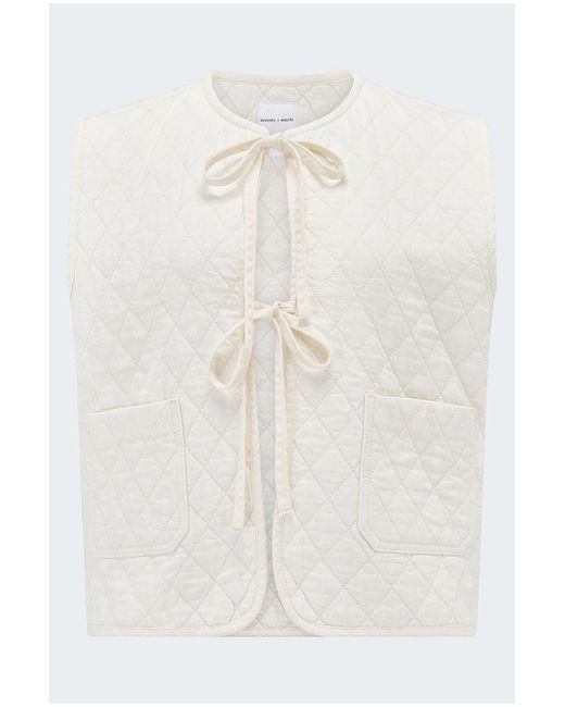 seventy + mochi White Aria Vest