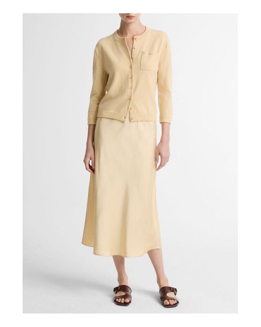 Vince White Pull On Slip Skirt