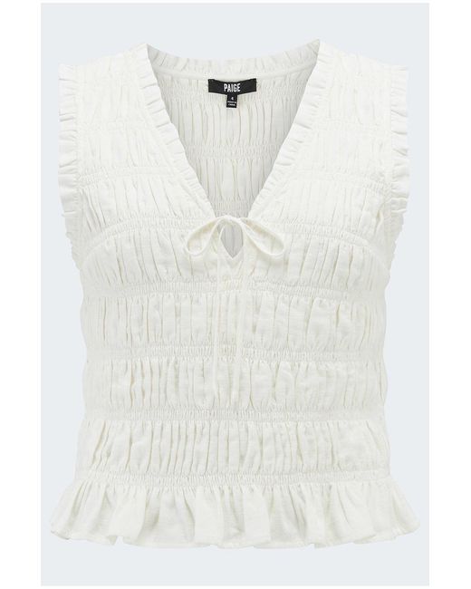 PAIGE White Devi Top