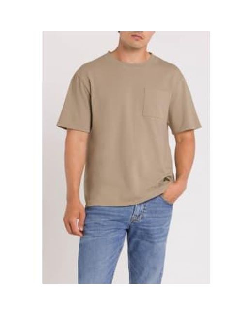 Kings Of Indigo Natural Aluminum Sargon Pocket T-shirt Khaki / S for men
