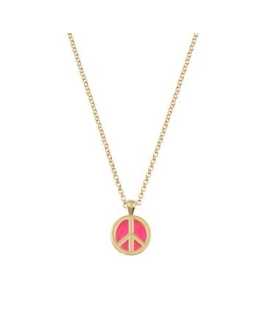Talis Chains Metallic Hot Peace Pendant Necklace One Size