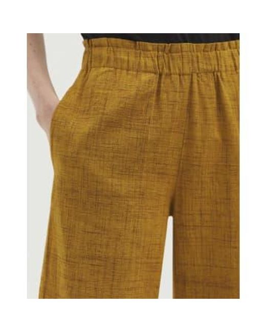 Nice Things Yellow Pantalon Chambray
