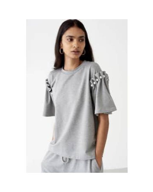 Camiseta marga color gris pearl amber Mother Of Pearl de color Gray