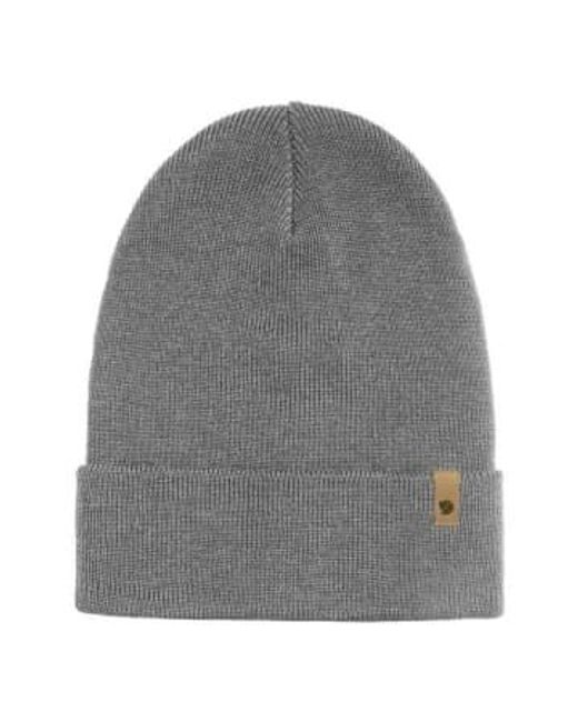 Fjallraven Gray Classic Knit Beanie One Size for men