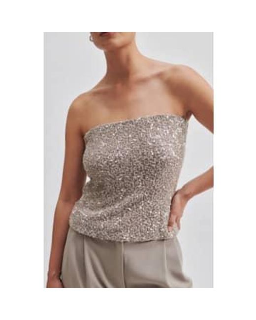 Second Female Gray Dazzling Vintage Tube Top