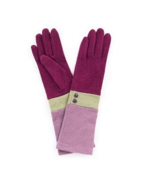 Powder Vivienne Long Wool Gloves Damson in Purple Lyst UK