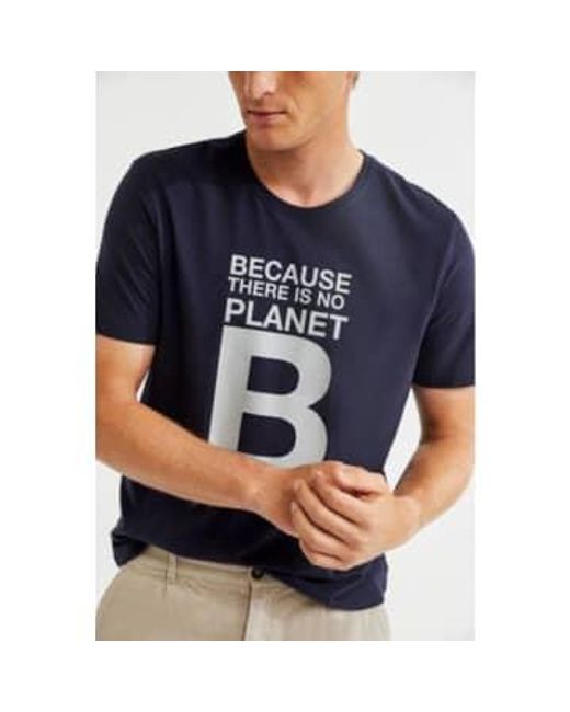 Azul marino porque no hay camisa l planeta b Ecoalf de hombre de color Blue