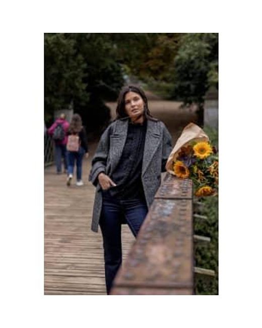 Chaqueta mezcla negra malika de Fransa de color Negro Lyst