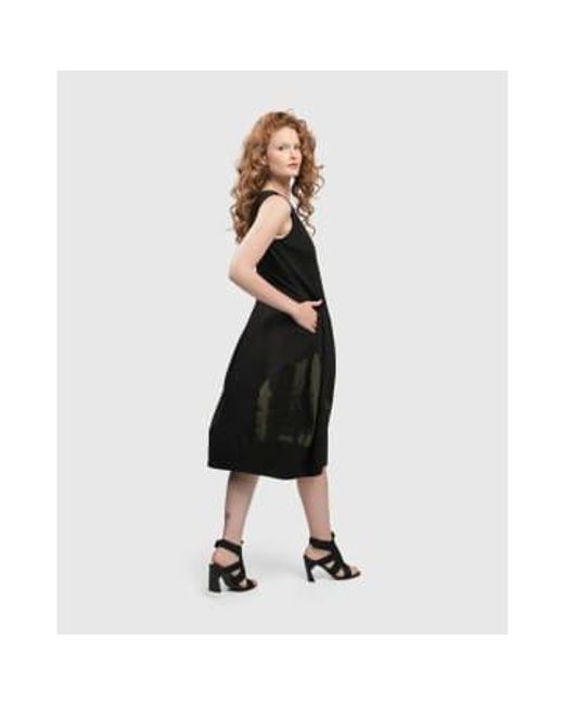 Alembika Black Sleeveless Dress With Khaki Skirt And Spots Xs