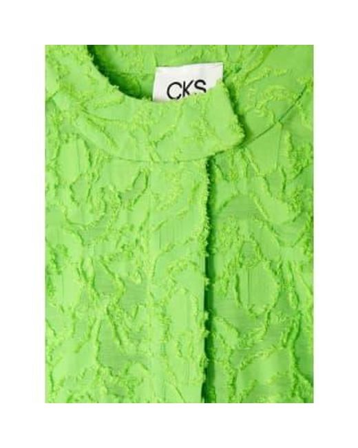 CKS Green Ledo Blouse Bright Uk 8