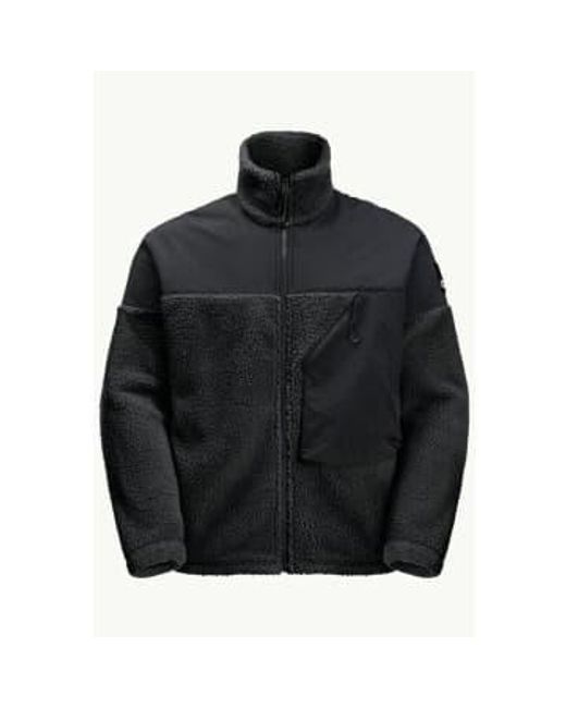 Jack Wolfskin Black Maarweg Fleece Pile Jacket Xx Large for men