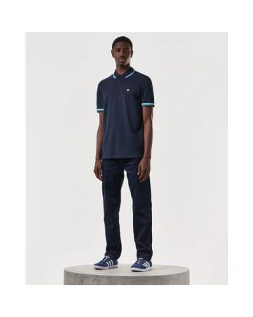 Weekend Offender Blue Levanto Polo With Contrasting Tipping for men