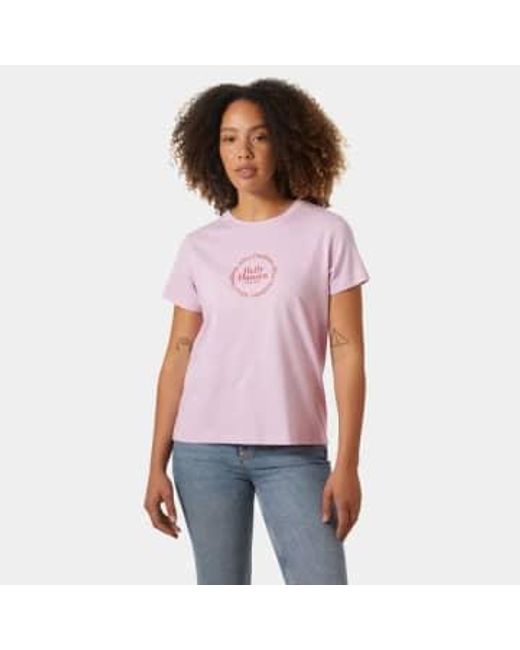 Camiseta gráfica núcleo en rosa Helly Hansen de color Pink
