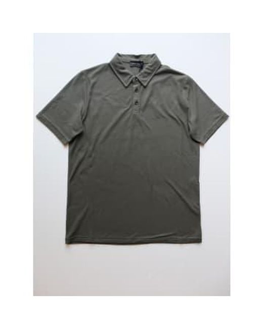 Green Short Sleeve Polo Shirt di Roberto Collina in Gray da Uomo