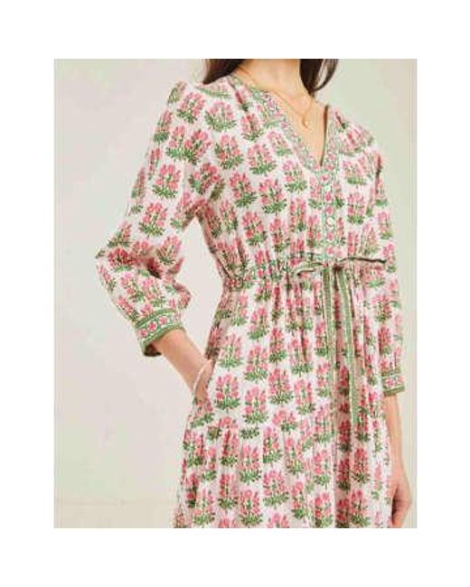 Pink City Prints Pink Maria Dress Holly Bouquet Xs